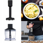 Blender ręczny Six-Edge HB01S 1500 W 8w1 z tytanowymi ostrzami 25 prędkościami Turbo i zestawem 14 elementów