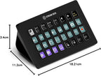 Contrôleur de studio Stream Deck XL 32 touches macro personnalisables compatible OBS Twitch YouTube Mac PC noir