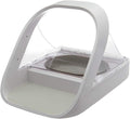 Distributeur de nourriture à puce électronique 400 ml avec couvercle hermétique compatible médaillon RFID blanc gris
