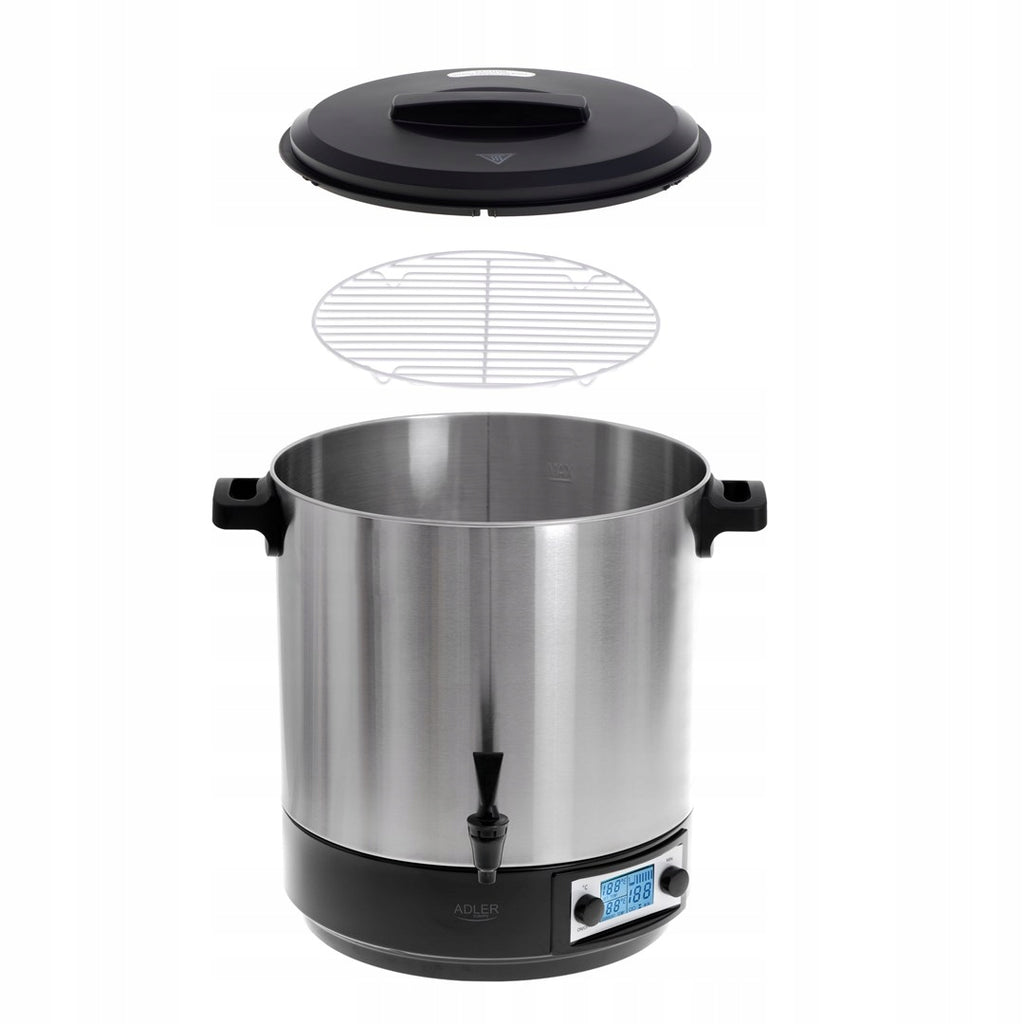 AD 4496 Garnek Elektryczny 28L Stal Nierdzewna 2600W Mocny Szybkie Gotowanie Duża Pojemność