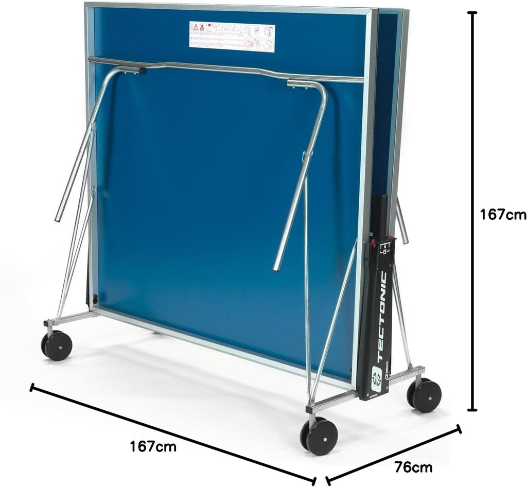 Table de ping-pong extérieure pliable 274 x 167 cm avec filet système de verrouillage acier 4 joueurs