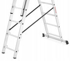 Drabina aluminiowa 3x11 uniwersalna 8,45m mocna konstrukcja, stabilny hak do zawieszania, lekka