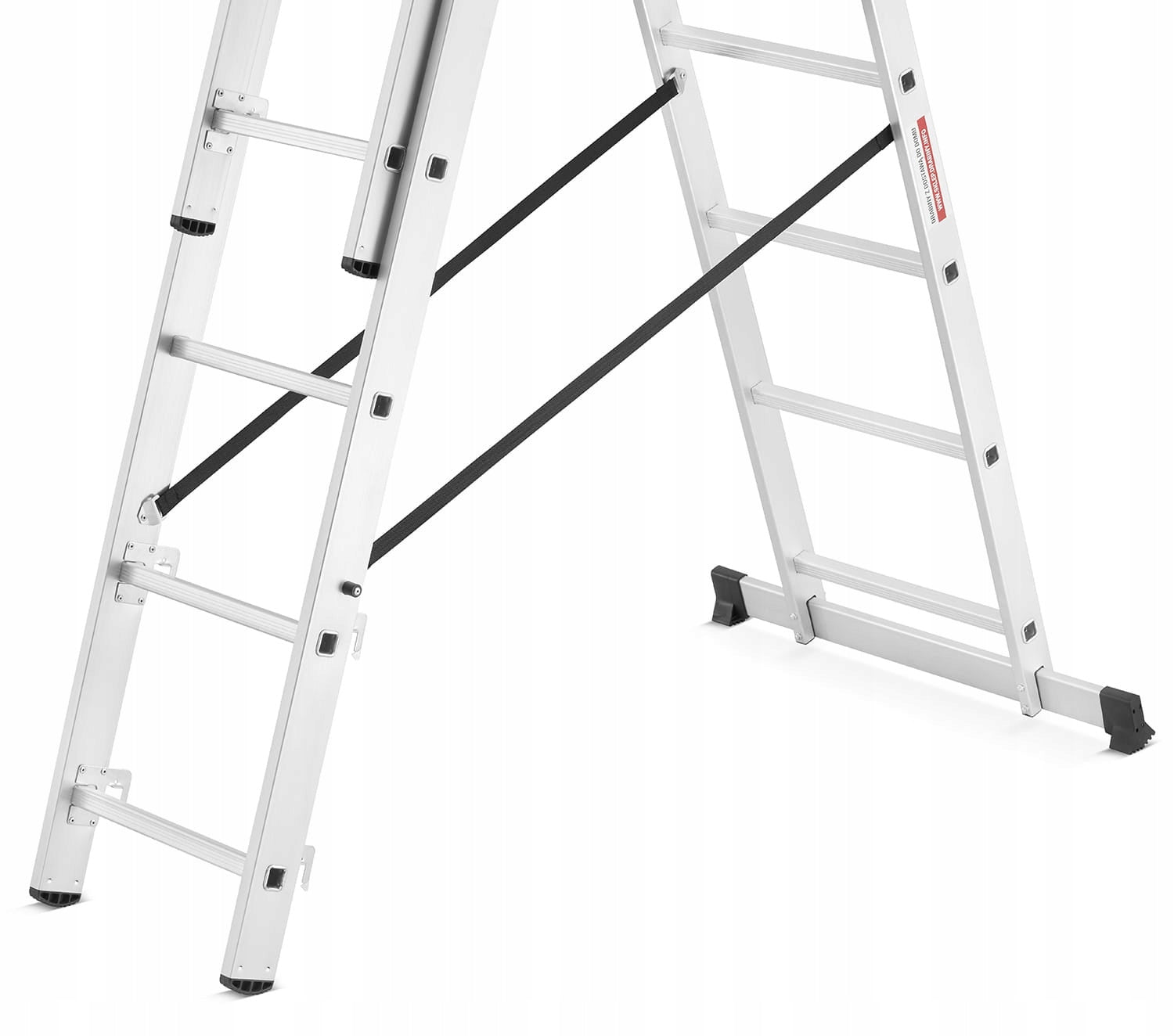 Drabina aluminiowa 3x11 uniwersalna 8,45m mocna konstrukcja, stabilny hak do zawieszania, lekka