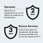 Disque dur externe portable Rugged Mini 2 To USB 3.0 2,5 pouces résistant chocs pression PC Mac iPad iPhone orange