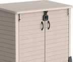 Abri de jardin StoreAway 850 L coffre extérieur plastique verrouillable 130 x 74 x 110 cm cache-poubelles taupe