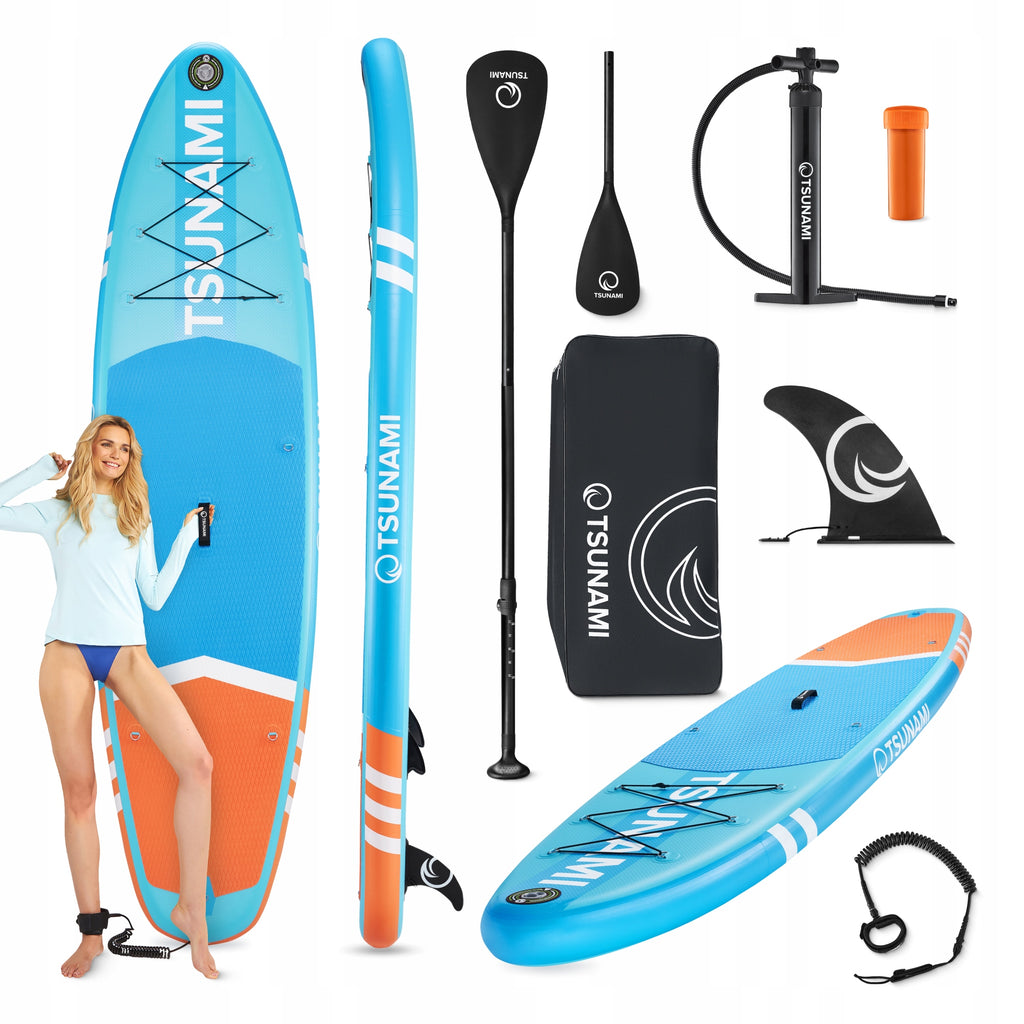 Deska SUP dmuchana do pływania Turquise 2 320 cm DWF PVC z wiosłem pompką plecakiem i zestawem naprawczym