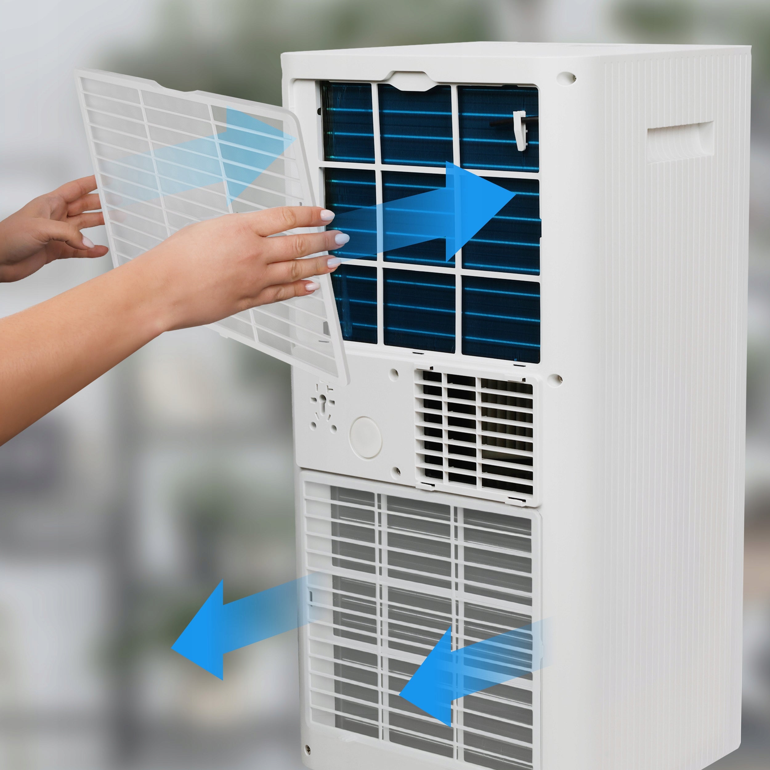 Przenośny klimatyzator z funkcją chłodzenia osuszania i wentylacji RIO R29E1 3kW 10000 BTU WiFi 24l/24h