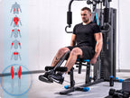 Atlas treningowy FORCE wielofunkcyjny do ćwiczeń siłowych wyciąg górny prasa do nóg modlitewnik stos 87 kg
