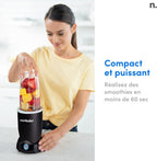 Blender électrique Pro 1200 NB120MB 1200 W multifonction smoothie broyeur verres 700 ml et 900 ml noir