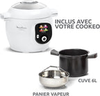 Multicuiseur intelligent Cookeo CE854110 6 L 1600 W avec 80 recettes intégrées 6 modes de cuisson blanc
