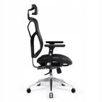 Fotel biurowy ergonomiczny obrotowy V-Basic 950 czarny z regulowanym zagłówkiem i podłokietnikami