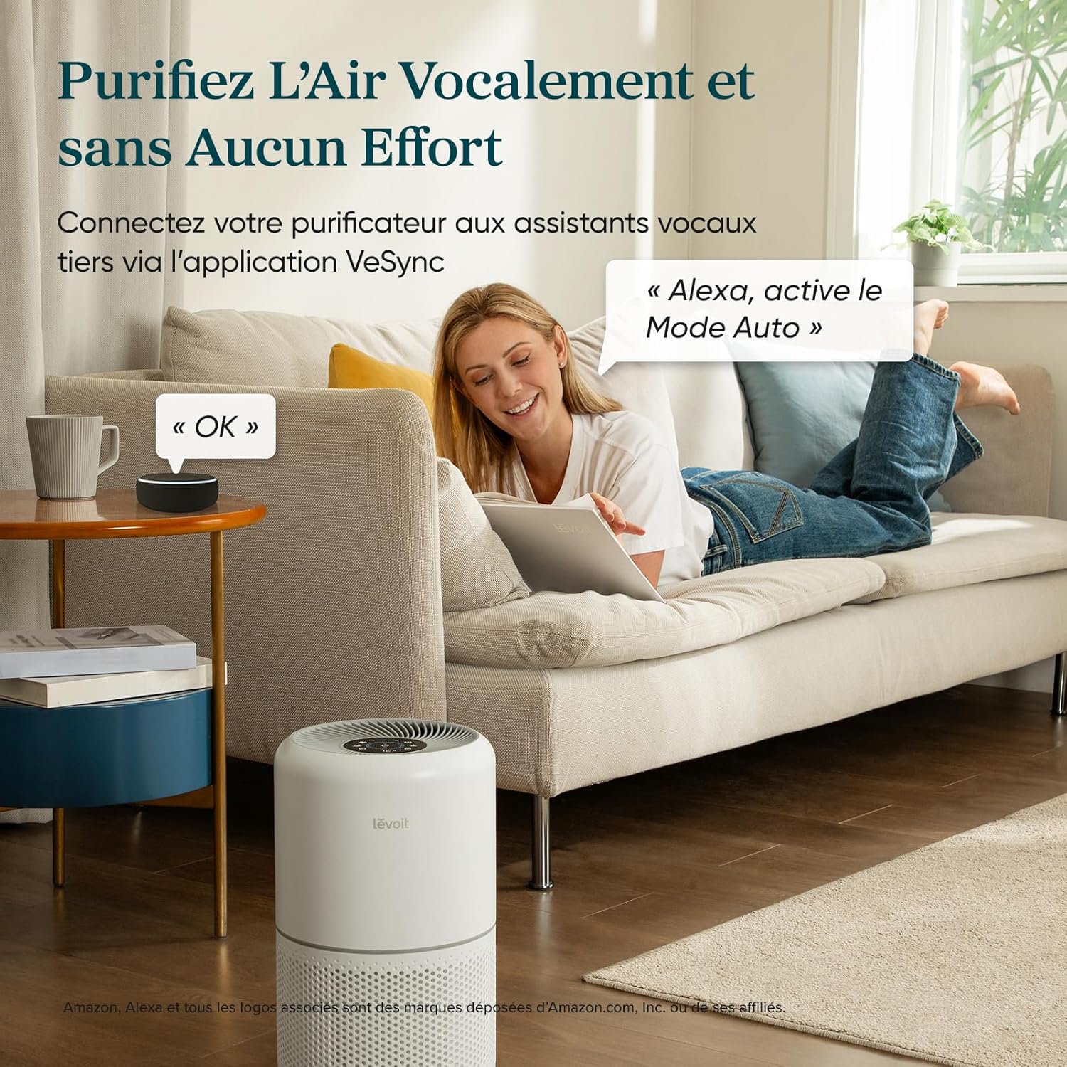 Purificateur d’air Core 300S HEPA pour 50 m² contrôle app Alexa capteur qualité air 22 dB