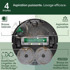 Robot aspirateur Roomba Plus 505 Combo autolavage séchage air chaud IA LiDAR autovidage 75 jours noir