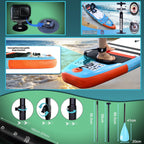 Planche de paddle gonflable 330 x 76 x 15 cm avec siège kayak pagaie double réglable support caméra 3 ailerons charge 150 kg