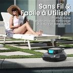 Robot piscine sans fil Scuba SE autonomie 90 min double moteur auto-parking drainage rapide pour piscines 80 m² gris