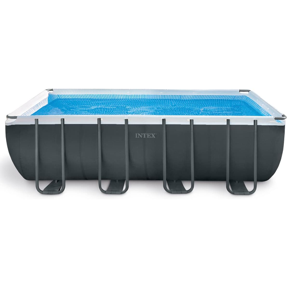 Piscine tubulaire rectangulaire Ultra XTR 5,49 x 2,74 x 1,32 m capacité 17 000 L en PVC avec pompe à filtre échelle et bâche incluses