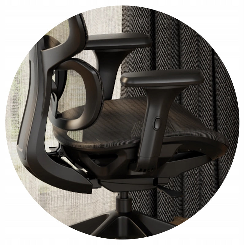 Fotel biurowy ergonomiczny obrotowy Nobu 13154102 czarny z regulowanymi podłokietnikami 3D i zagłówkiem