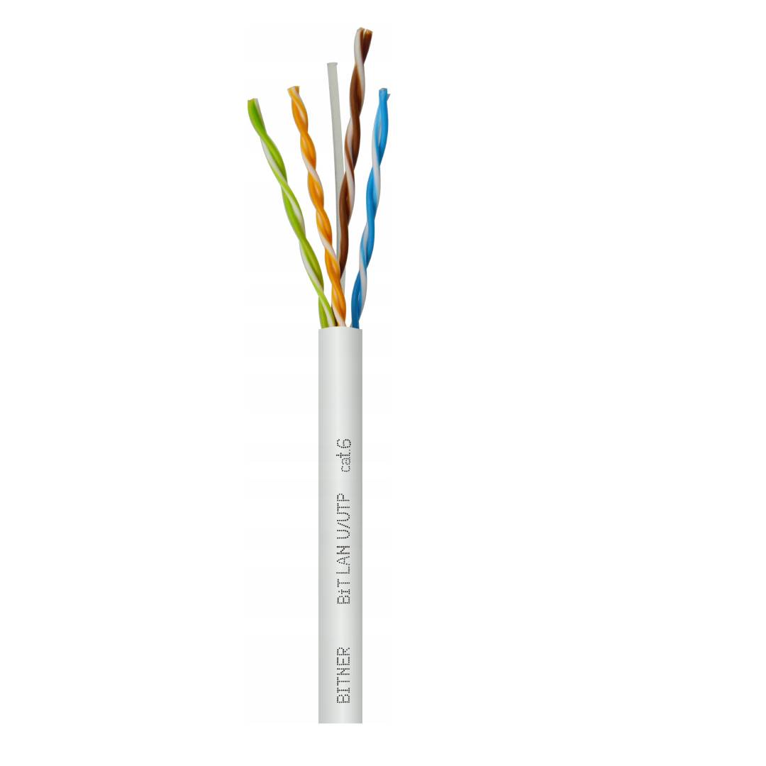 Kabel sieciowy skrętka UTP Cat 6 305 m miedziany 8 żyłowy do okablowania strukturalnego komputerowego