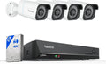 Caméra surveillance extérieure 4K kit NVR 8CH 2To PoE 8MP vision nocturne 30m audio RLK8-800B4