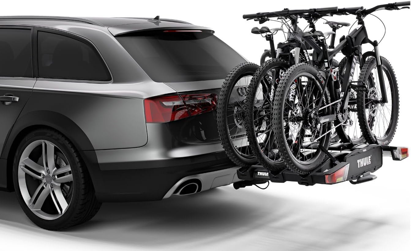 Porte-vélos sur attelage EasyFold XT 2 vélos aluminium pliable charge 60 kg pour vélos électriques et VTT
