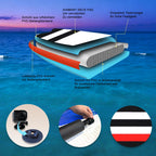 Planche de paddle gonflable 330 x 76 x 15 cm avec siège kayak pagaie double réglable support caméra 3 ailerons charge 150 kg