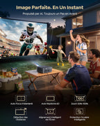 Vidéoprojecteur G2 Google TV 14.0 1080P natif 4K 2200 ANSI MEMC HDR10 Dolby Audio 40 W WiFi 6 Bluetooth 5.4