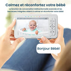 Babyphone vidéo HD HDS2 écran 5 pouces 2 caméras 720p sans WiFi audio bidirectionnel vision nocturne zoom x4