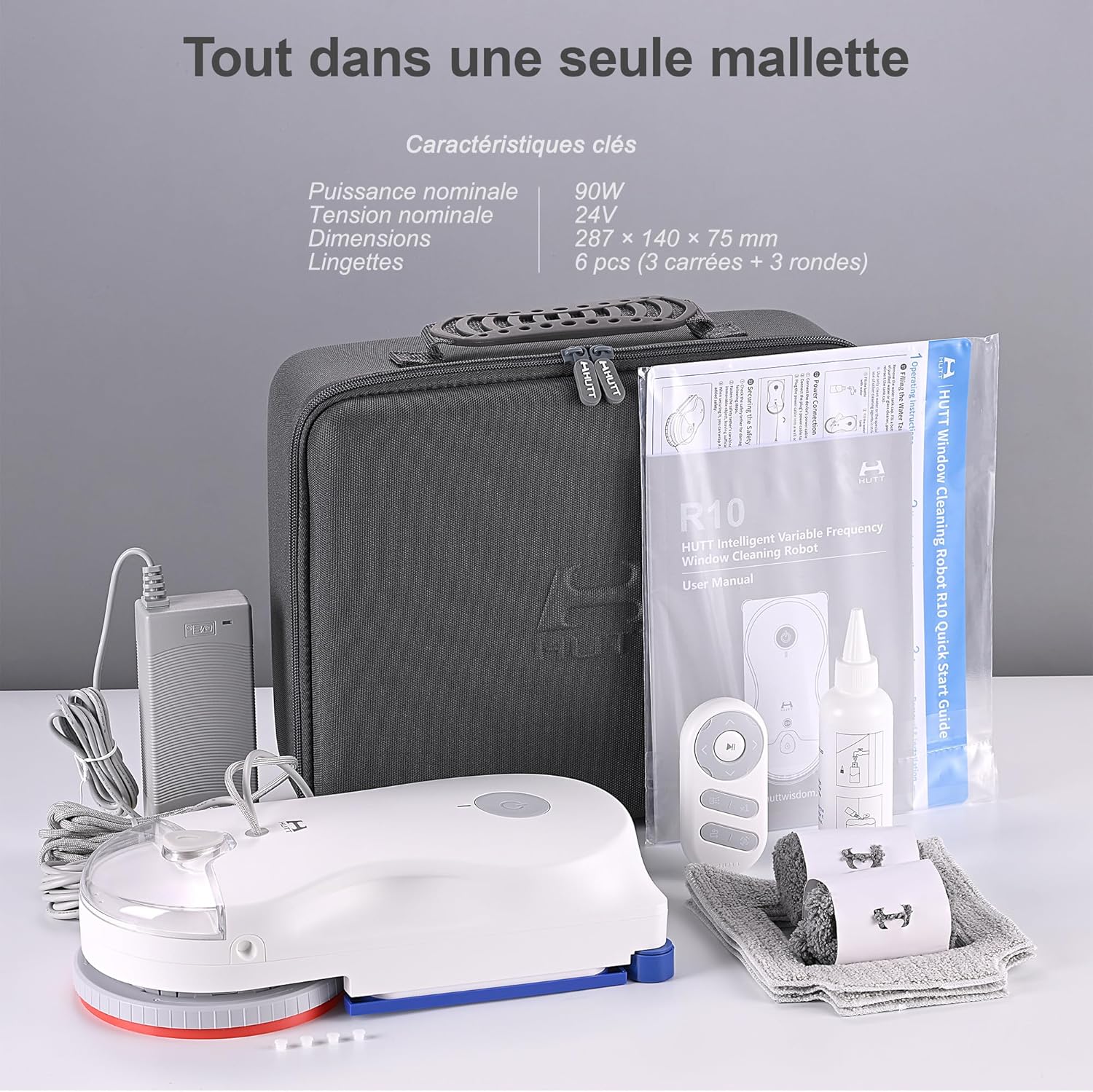 Robot laveur de vitres R10 7000 Pa nettoyage humide sec double spray HydroJet navigation NAVI 7.0