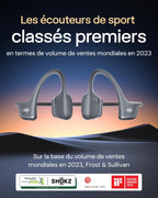 Casque conduction osseuse OpenRun Pro 2 Bluetooth 5.3 oreille ouverte IP55 autonomie 12 h charge rapide USB-C noir