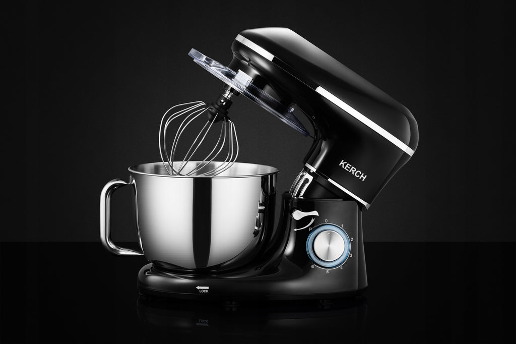 Robot planetarny MyCHEF 4000 W 6,2 l z misą ze stali nierdzewnej 6 prędkościami funkcją PULSE i końcówkami do mieszania ubijania wyrabiania