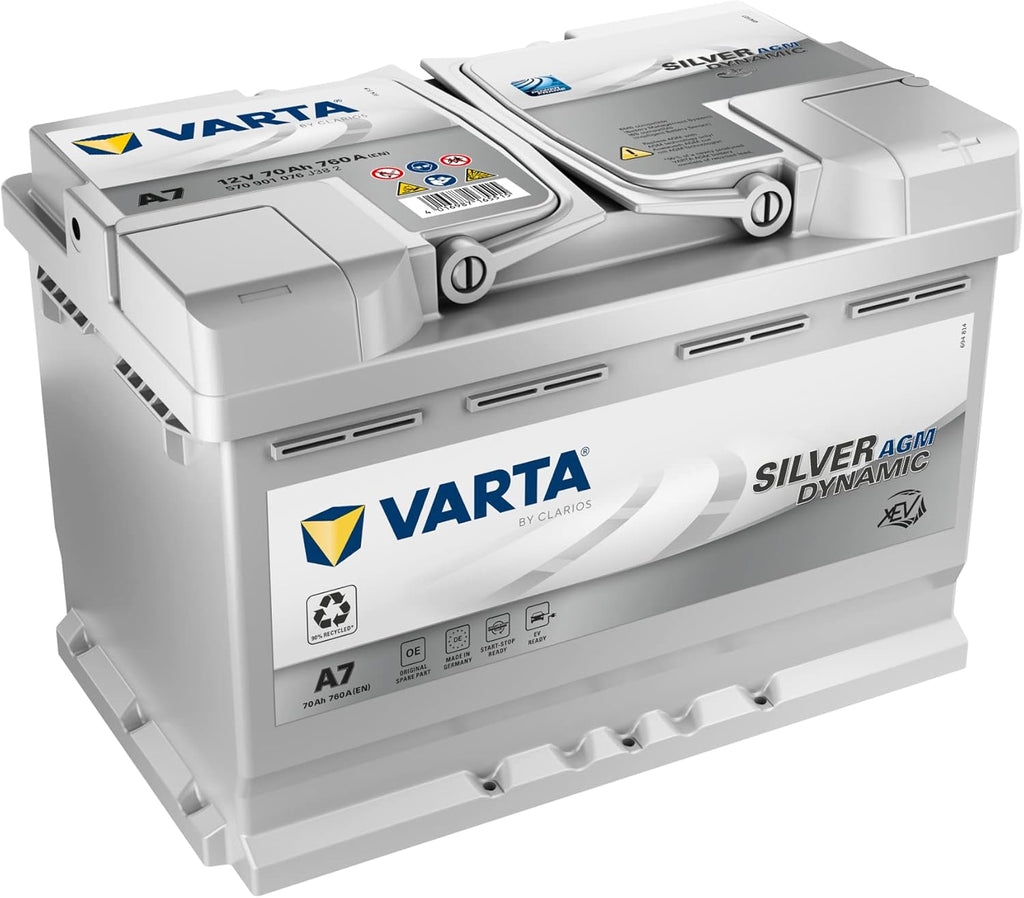Batterie de démarrage Silver Dynamic AGM L3 A7 12 V 70 Ah 760 A Start-Stop polarité droite 278 x 175 x 190 mm