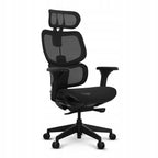 Fotel biurowy ergonomiczny obrotowy Nobu 13154102 czarny z regulowanymi podłokietnikami 3D i zagłówkiem