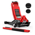 Cric hydraulique 3T GTWH3000 hauteur 75 à 505 mm charge 3000 kg 2 patins caoutchouc roulettes 360 degrés rouge