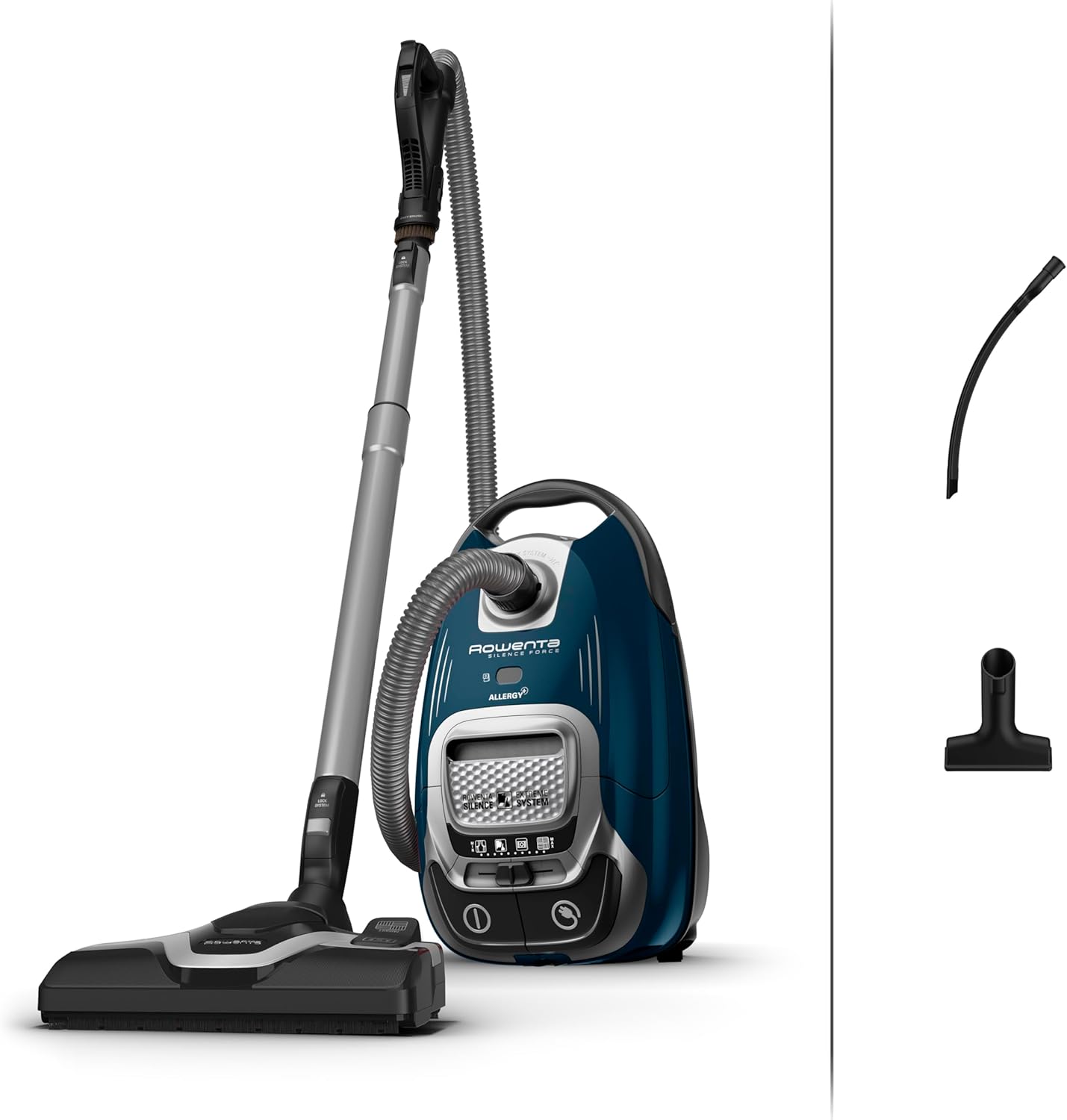 Aspirateur avec sac Silence Force Effitech RO7451EA 400 W 4,5 L filtre HEPA 57 dB rayon 12 m bleu