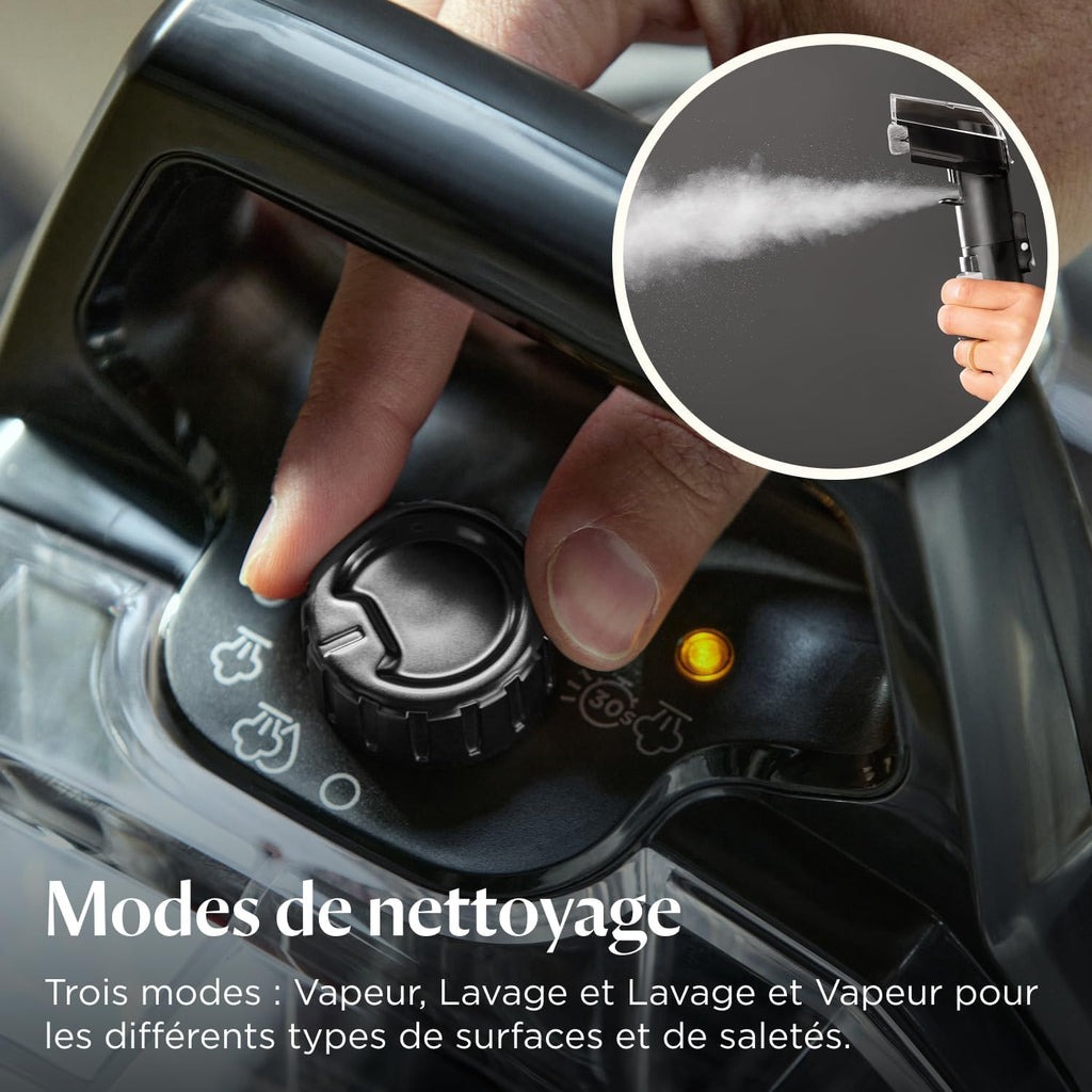 Shampouineuse SpotClean HydroSteam 1000 W 1,9 L nettoyeur vapeur 16800 Pa double réservoir tuyau 1,5 m cordon 4,5 m