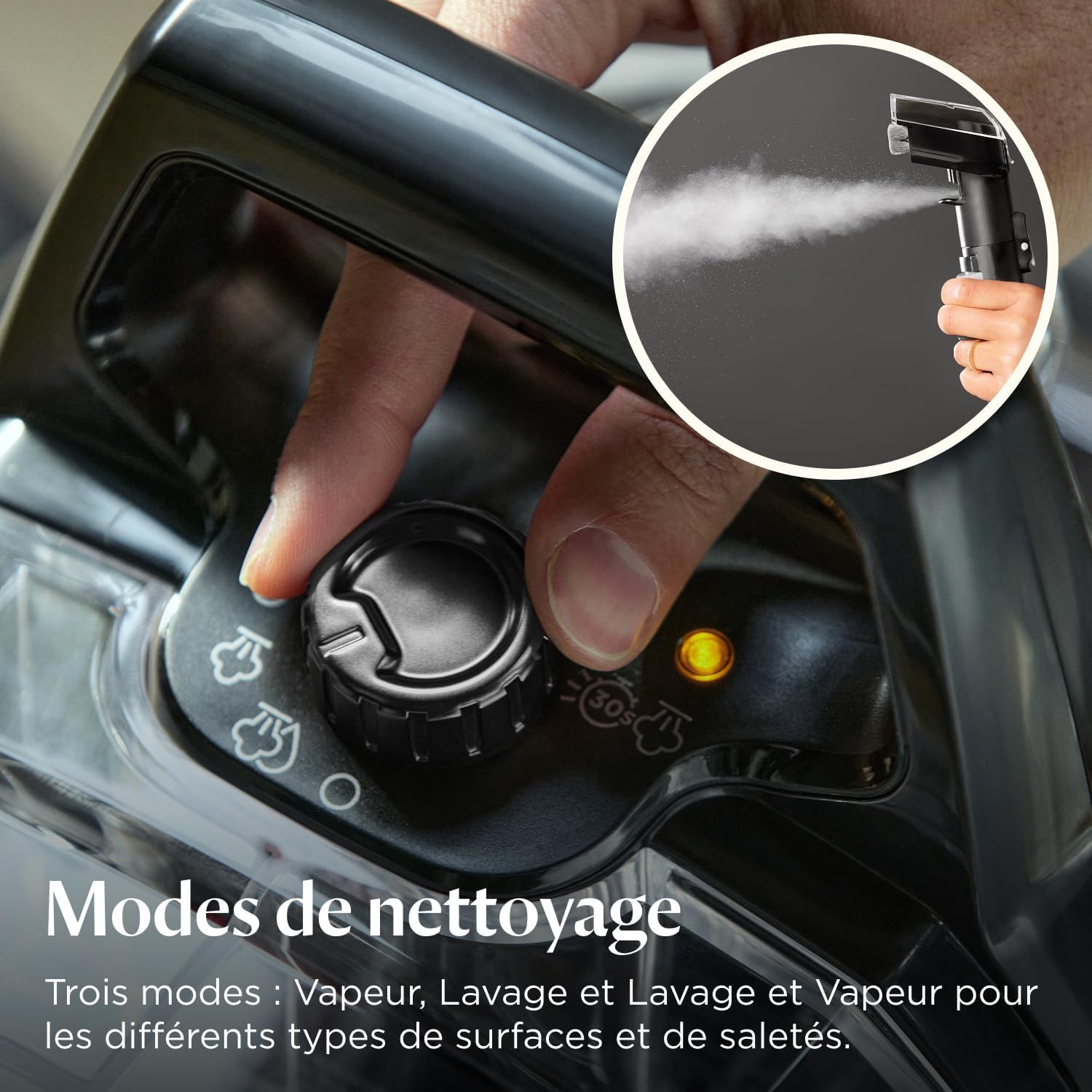 Shampouineuse SpotClean HydroSteam 1000 W 1,9 L nettoyeur vapeur 16800 Pa double réservoir tuyau 1,5 m cordon 4,5 m