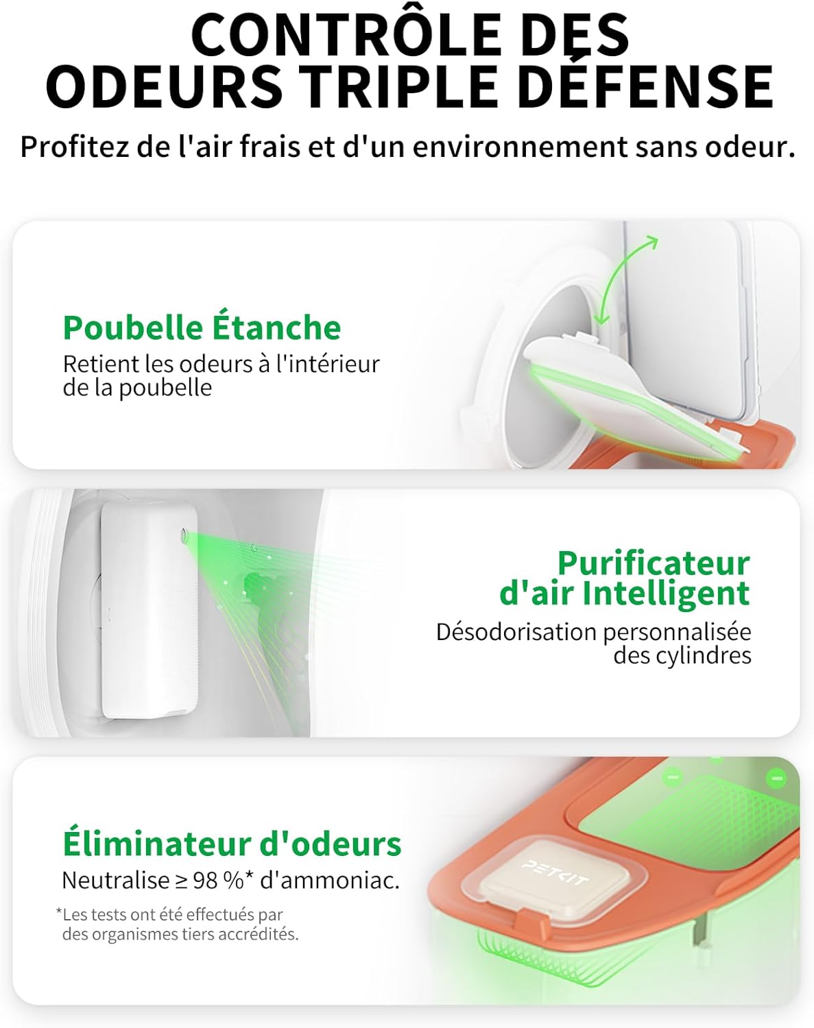 Litière chat autonettoyante Pura Max 2 bac automatique anti odeur xSecure contrôle app capacité 76L