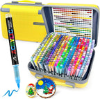 Feutres acryliques 360 couleurs pointe pinceau marqueurs multi-surfaces papier verre bois céramique textile plastique