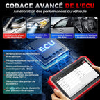 Valise diagnostic auto K8 Pro OBD2 systèmes complets 42 réinitialisations contrôle bidirectionnel CANFD DOIP