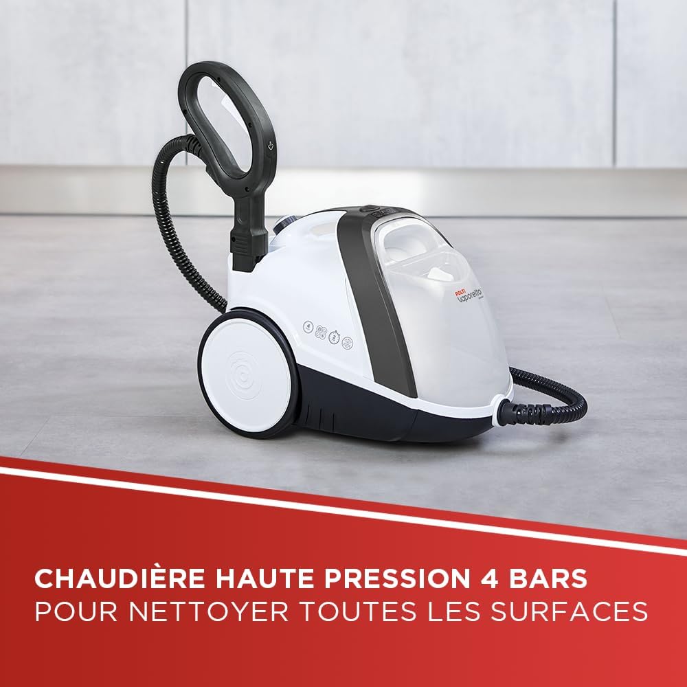 Nettoyeur vapeur Smart 120 1500 W chaudière 4 bars réservoir 2 L chauffe 2 min avec 14 accessoires