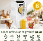 Machine à glace Frost Fusion 6 en 1 1,6 L avec compresseur intégré 6 programmes maintien au froid blanc