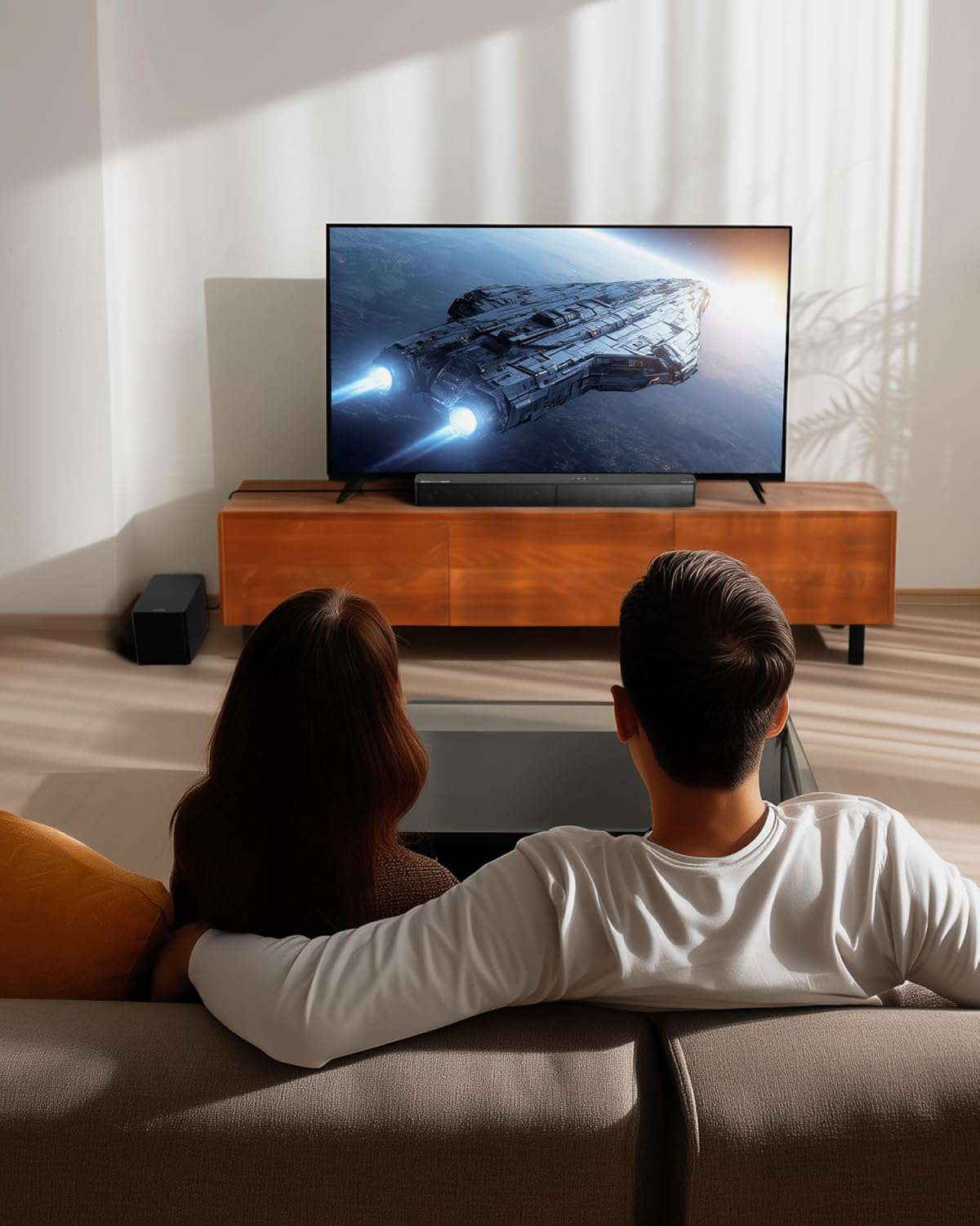 Barre de son 5.1 Poseidon M60 Boom 340 W Dolby Atmos HDMI eARC Bluetooth 5.4 caisson de basses filaire noir
