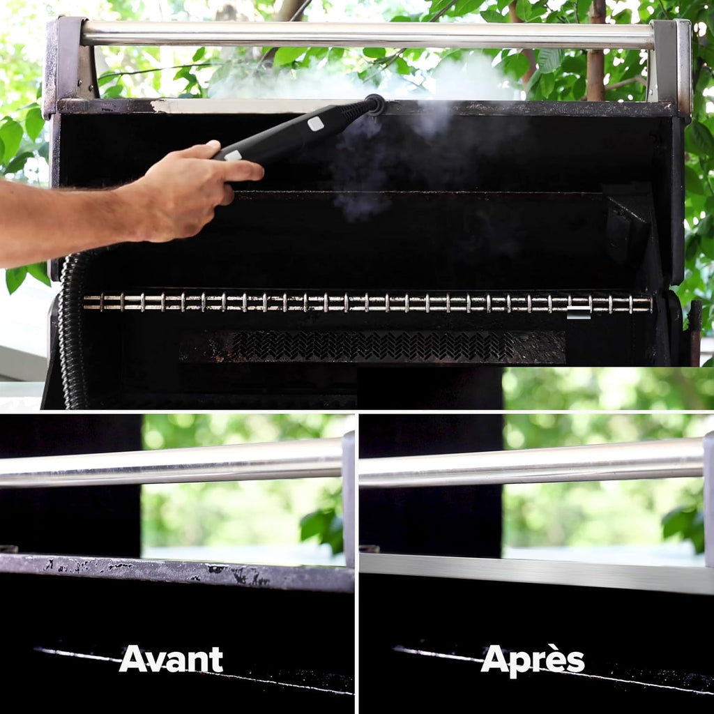 Nettoyeur vapeur Neat 1500 W réservoir 1,6 L vapeur 135 °C autonomie 50 min kit 17 accessoires sols voiture joints