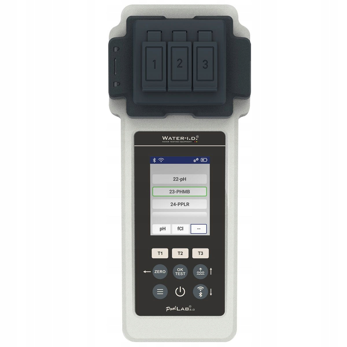 Fotometr basenowy PoolLab 2.0 przenośny analizator wody IP68 Bluetooth WiFi kolorowy wyświetlacz pomiar 24 parametrów