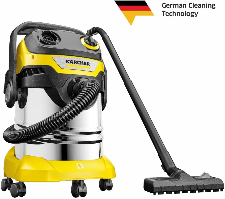Aspirateur eau et poussières WD 5 S V-25 5 22 1100 W réservoir inox 25 L filtre plissé tuyau 2,2 m