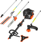Débroussailleuse thermique multifonction FX-MT152E 5 en 1 moteur 2 temps 52 cm³ 3 CV coupe 32 cm rallonge 1 m noir