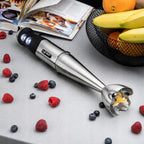 Blender ręczny Six-Edge HB01S 1500 W 8w1 z tytanowymi ostrzami 25 prędkościami Turbo i zestawem 14 elementów
