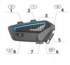 Motocyklowy interkom Bluetooth FX V2 EU zestaw komunikacyjny konferencja 10 osób zasięg 2000 m mikrofony