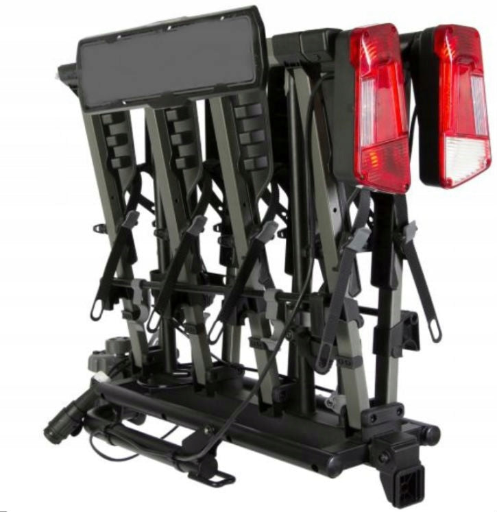 Hitch Mount Bike Rack New Spider 4 Foldable Platform Carrier for 4 Bikes 60 kg Load Capacity with Tilting Function