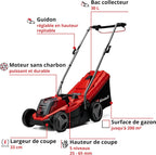 Tondeuse à gazon sans fil GE-CM 18/33 Li 18 V largeur 33 cm surface 200 m² batterie 4 Ah chargeur inclus